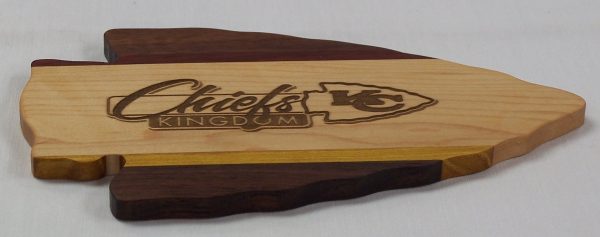 kansas city chiefs kingdom wooden arrowhead board