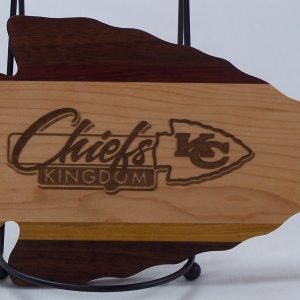 kansas city chiefs kingdom wooden arrowhead board