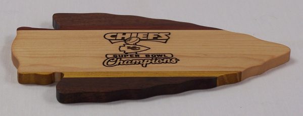 kansas city chiefs super bowl champions wooden arrowhead board