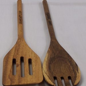 wooden spoon and wooden spatula