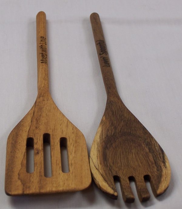 wooden spoon and wooden spatula